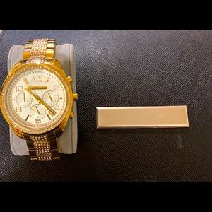 GOLD w/ DIAMOND Accent Armani Exchange Watch!!!
